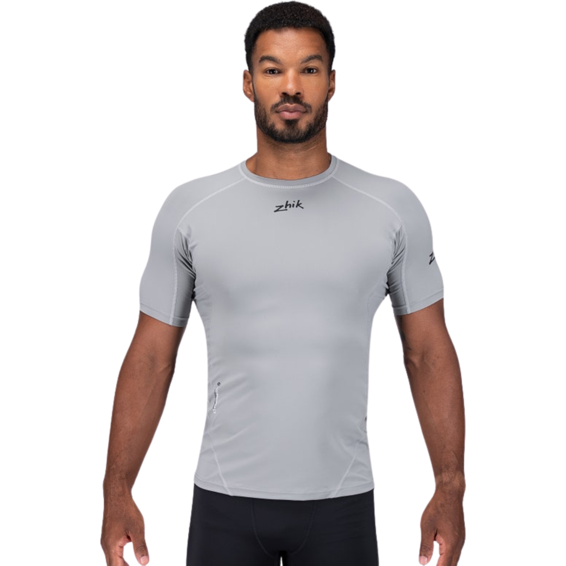 2026 Zhik Mens Eco Spandex LT Short Sleeve Baselayer Top DTP-0167-M-PLT - Platinum